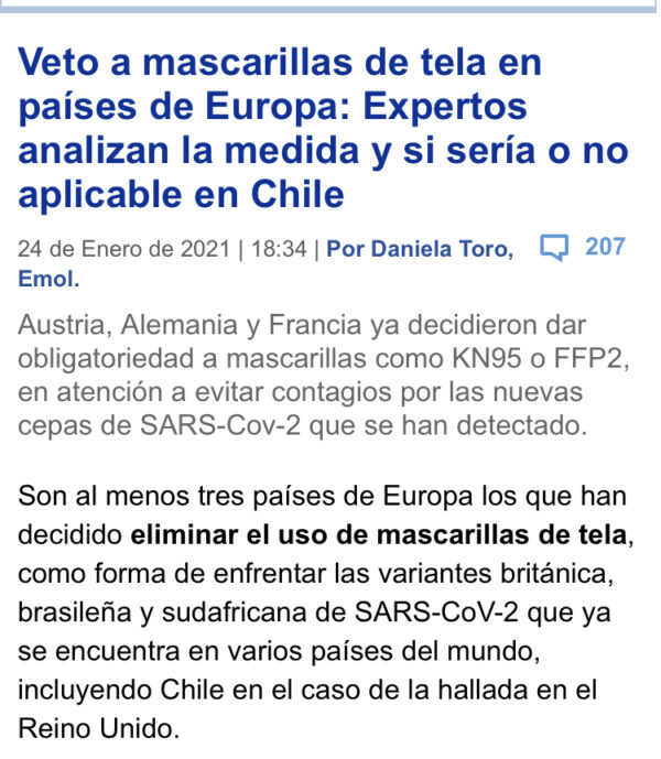 Mascarillas de Tela: El veto en países de Europa